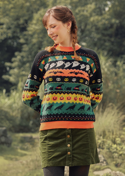 Fright Night Delight Fair Isle Sweater