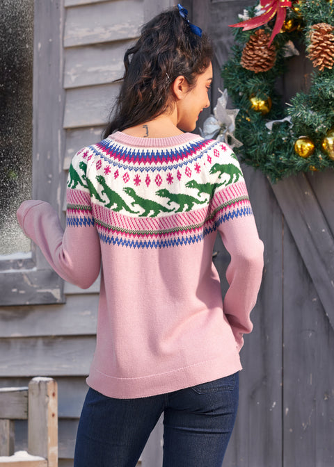Retro Charm Raglan Sweater