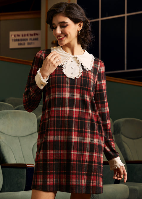 Laced Leaf Shift Dress