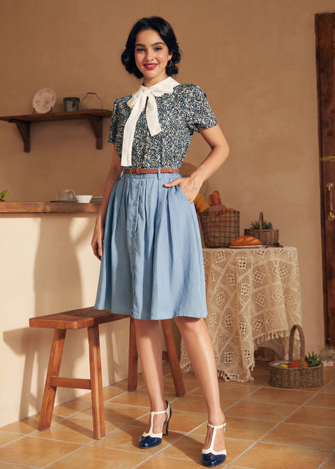 Positive First Impressions Tie-Neck Blouse