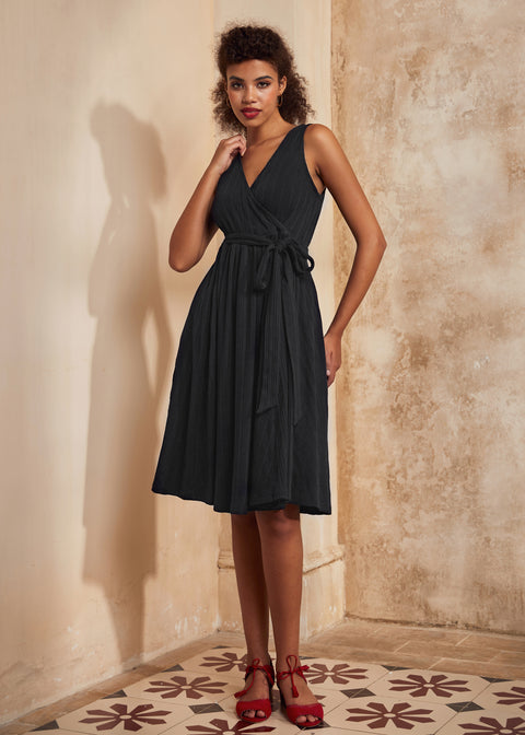 Instant Energy Faux-Wrap Knit Dress