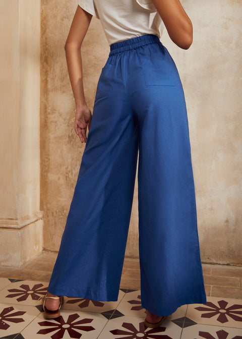 Double Pleat Wide Leg Pants