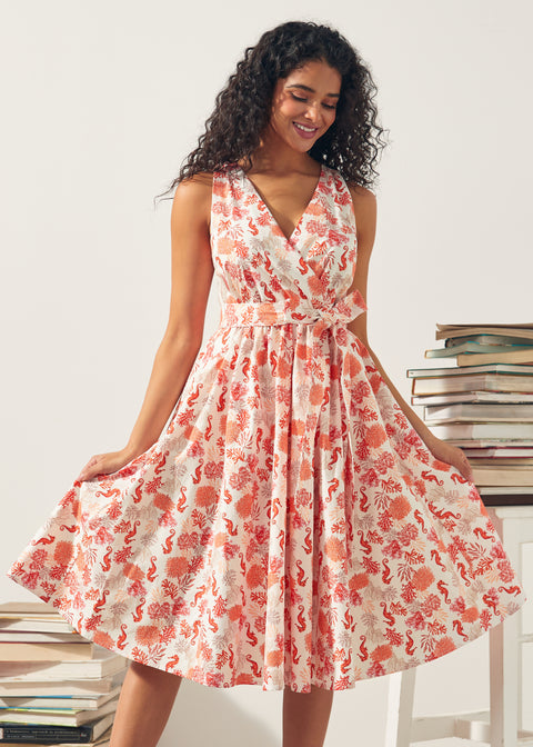 Instant Energy Faux-Wrap Dress