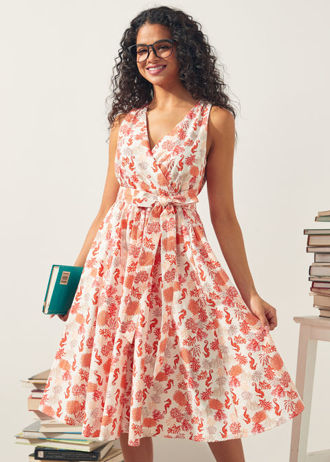 Instant Energy Faux-Wrap Dress