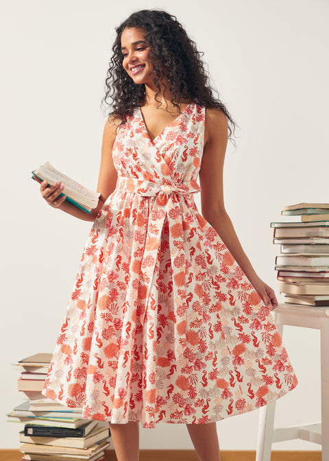 Instant Energy Faux-Wrap Dress