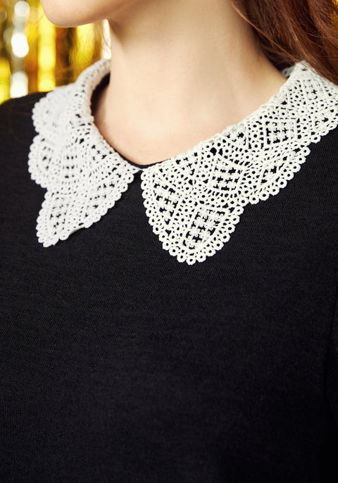 Diner Delight Peter Pan Collar Top