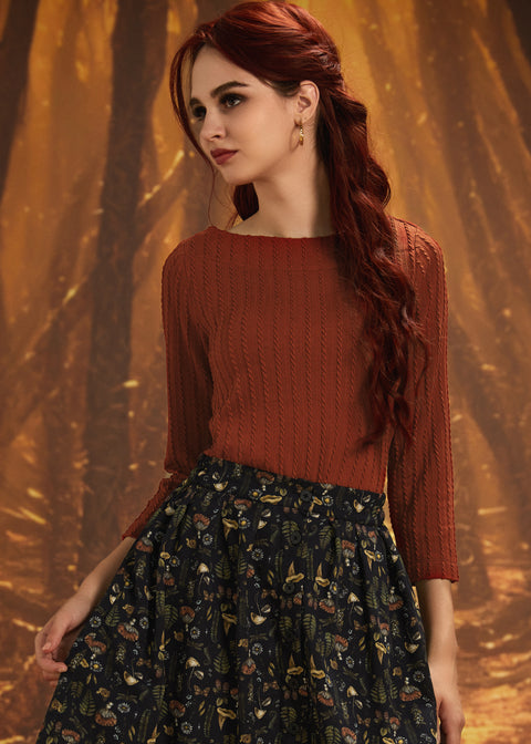 A Crisp Autumn Breeze Boatneck Top