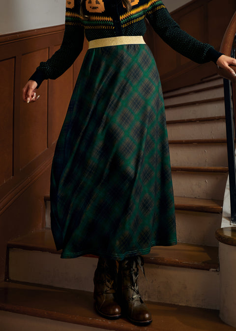 Golden Whispers Maxi Skirt