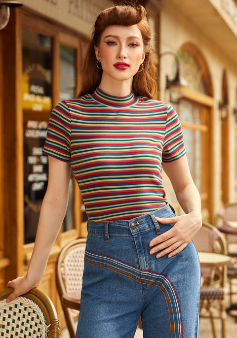 Whispers of Autumn Mock Neck Top