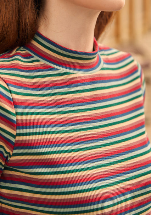 Whispers of Autumn Mock Neck Top