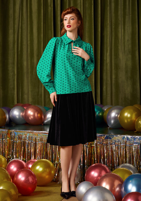 Spot On Keyhole Blouse