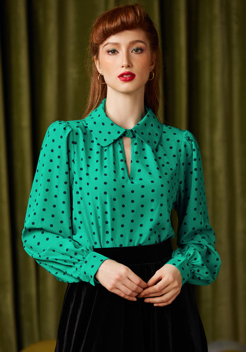 Spot On Keyhole Blouse