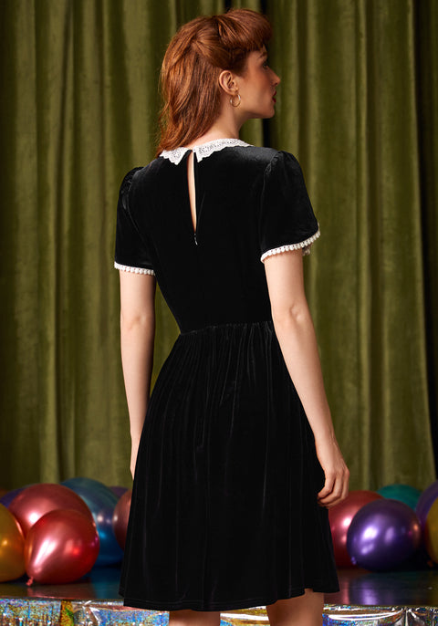 Victorian Whisper Lace Collar Dress