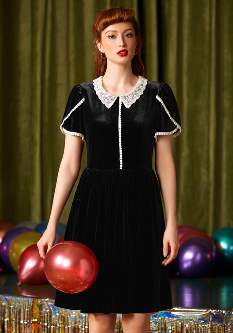 Victorian Whisper Lace Collar Dress