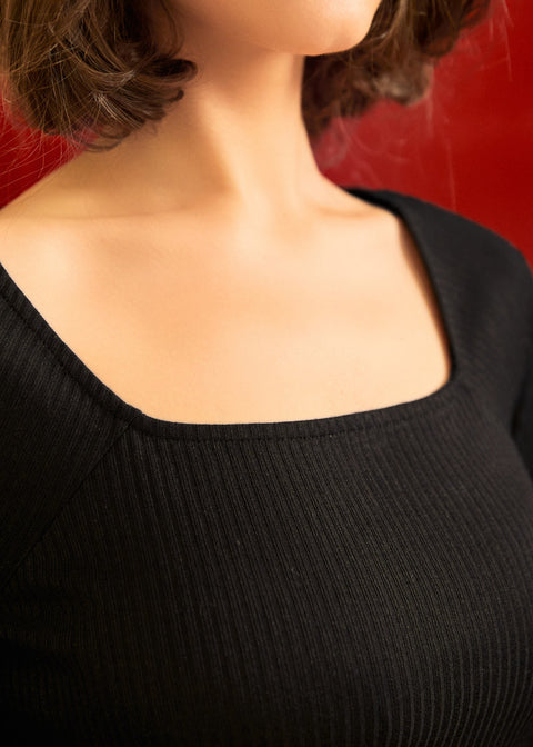 The Metro Muse Square-Neck Top