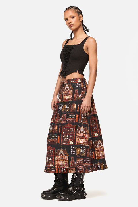 Covenstead Goth Midi Skirt