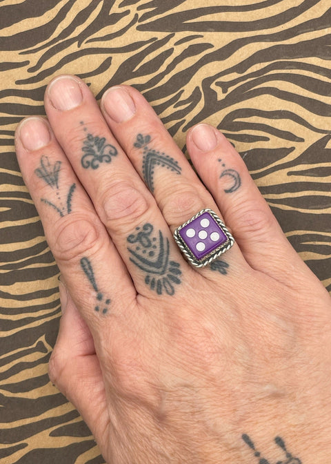 Sterling Silver Dice Ring