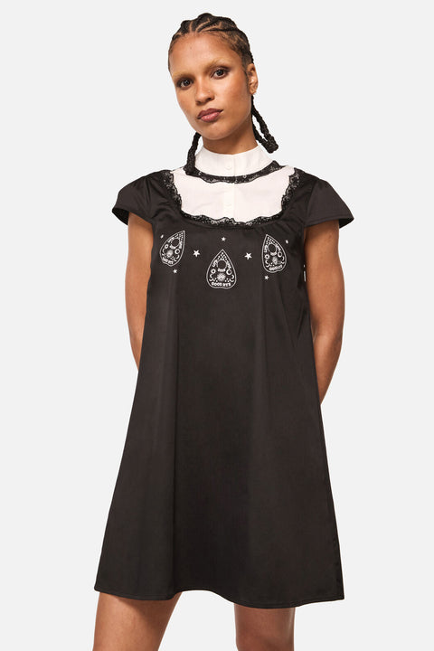 Seance Contrast Goth Mini Dress