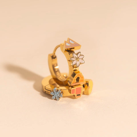 Utah 3D Huggie Hoop Earrings