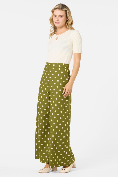 Polka Dot Wide Leg Pant