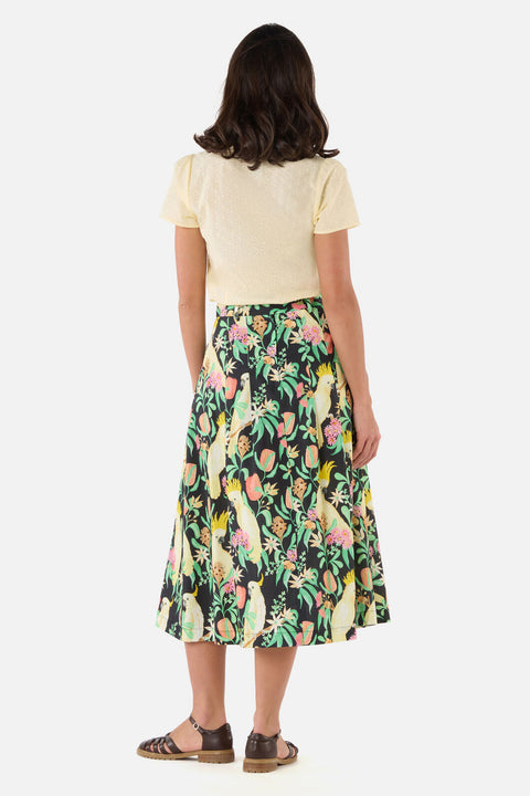 Cockatoo & Flora Midi Skirt