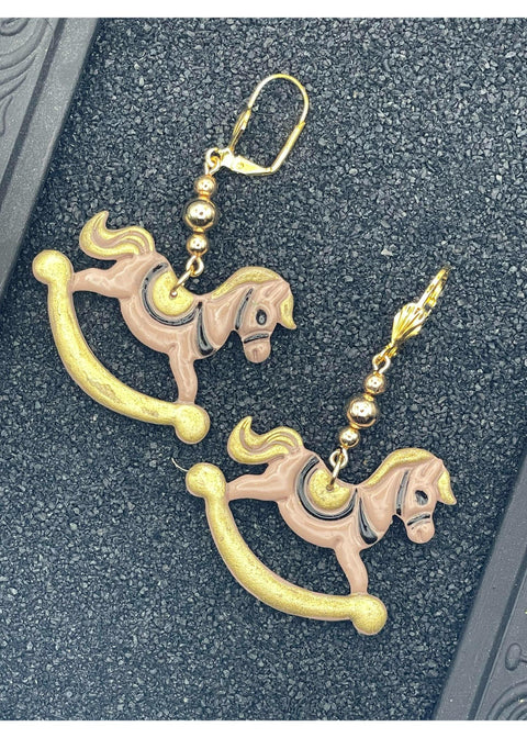 Holiday Rocking Horse Earrings